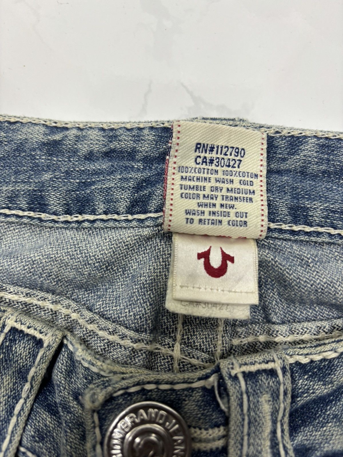 True Religion Flare Jeans True Religion Joey Big T Bootcut Distressed Jean Size 26" / US 2 / IT 38 - 11 Thumbnail