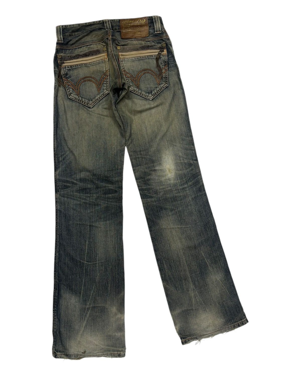 Edwin 💥RARE💥EDWIN BLUE TRIP 503 FADED DISTRESS DENIM JEANS Size US 28 / EU 44 - 4 Thumbnail