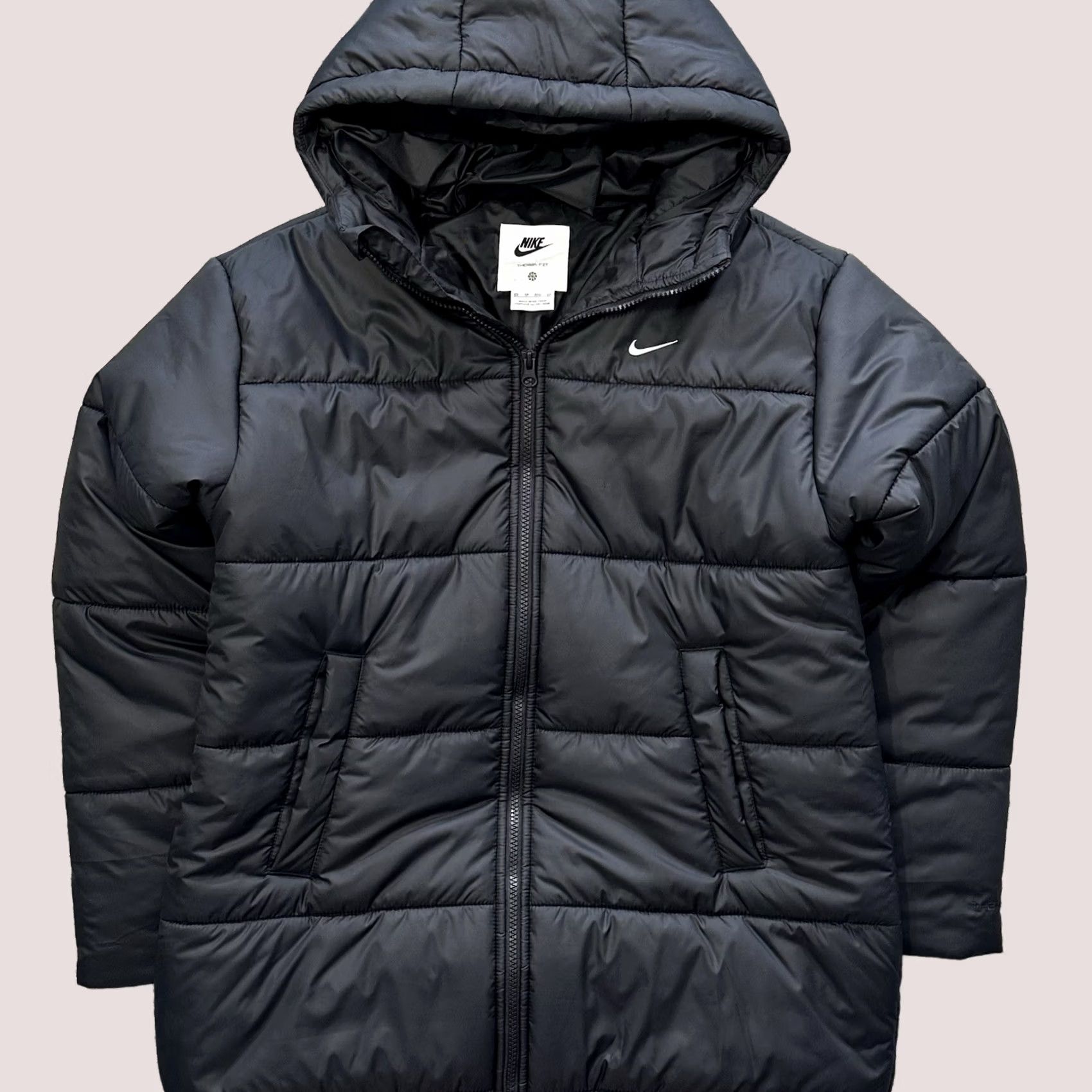 Nike Nike Womens XS Black Therma-Fit Parka Jacket Regular Hooded Long Sleeve Zip Sportswear Jacket Size XS / US 0-2 / IT 36-38 - 1 Thumbnail