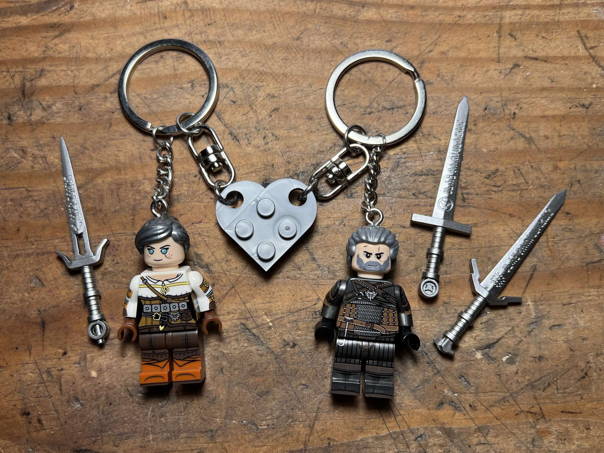 Cartoon Network Witcher 3 irritated minifigure keychain custom handmade Size ONE SIZE - 5 Thumbnail