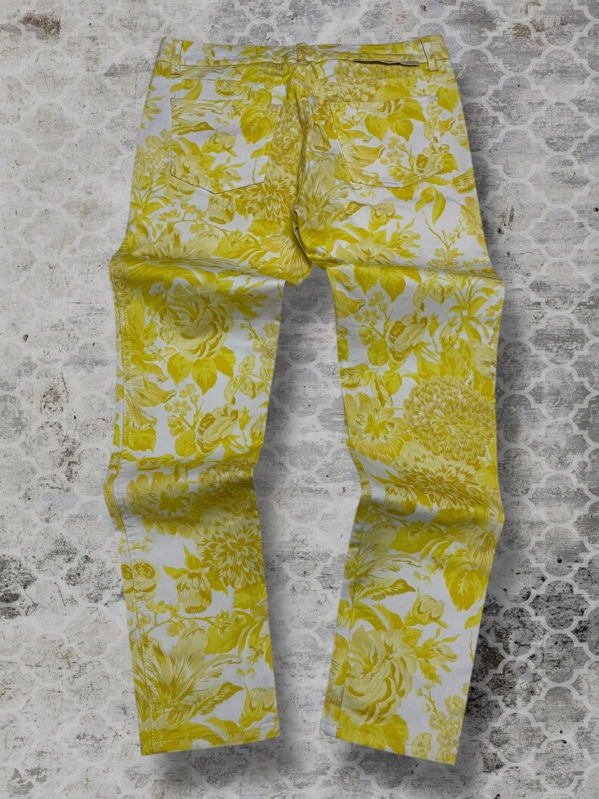 Stella McCartney Authentic Designer Stella Mccartney Flower Art Skinny Denim Size 29" - 8 Thumbnail