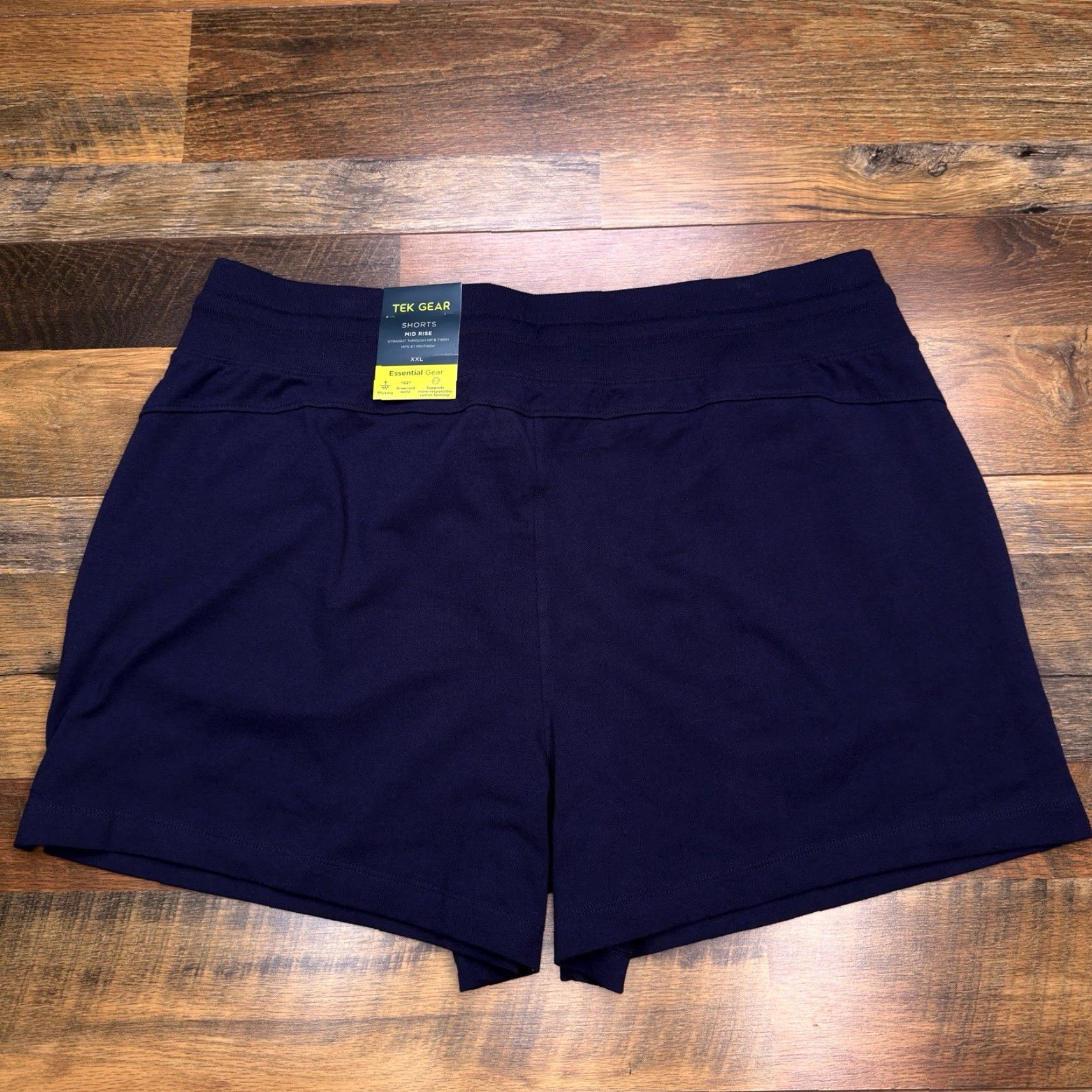 Tek Gear Tek Gear Shorts Womens 2XL Navy Blue Mid Rise Stretch Activewear Gym Training Running Cross Training Regular Inseam 5 in Size 40" / US 18 - 2 Thumbnail