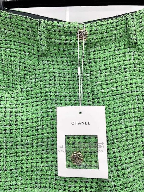 Chanel Chanel Green Cotton Blend Women's Shorts . Size 23" - 6 Thumbnail