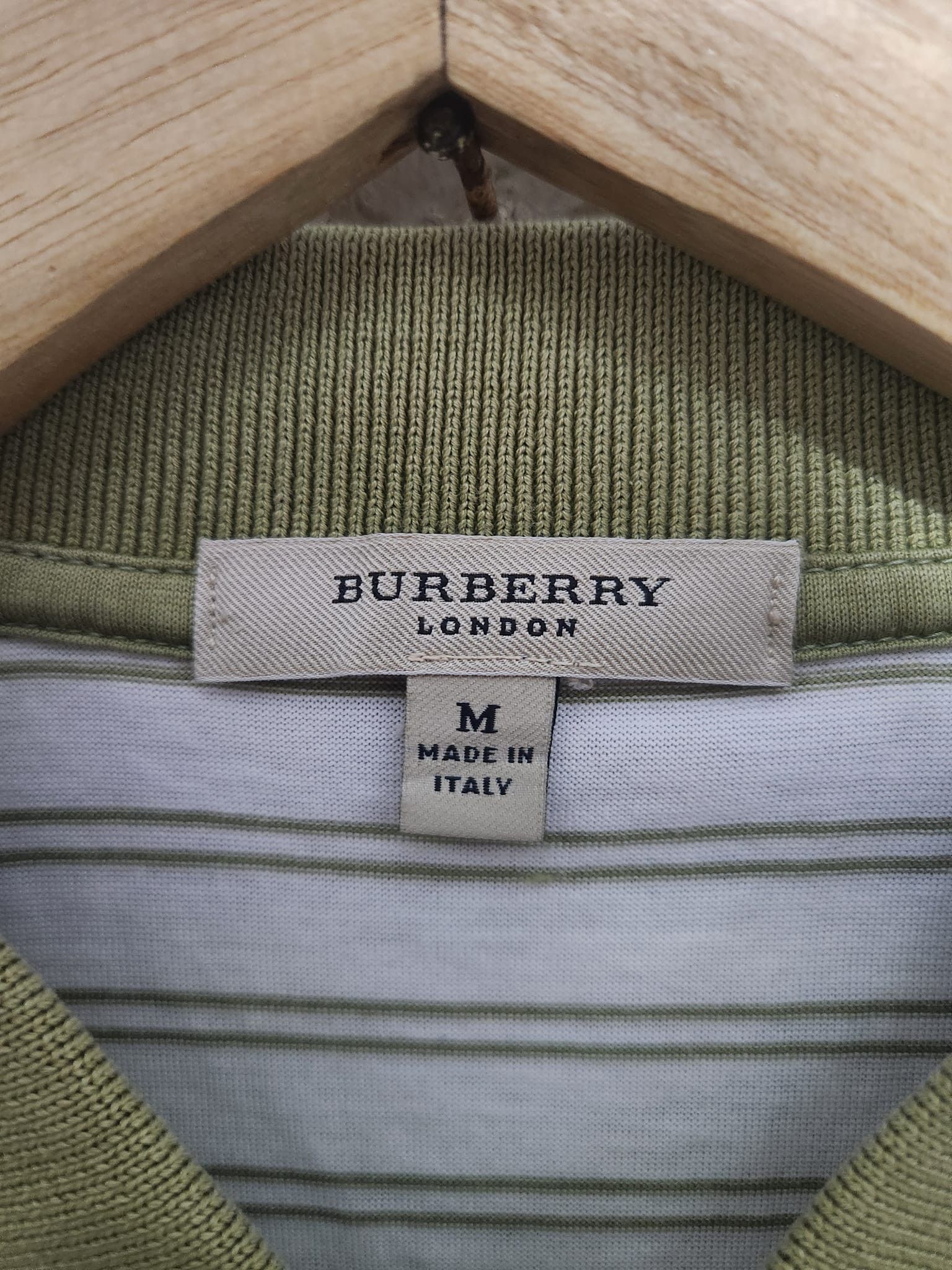 Burberry × Vintage Burberry London Made in Italy Stripe Polo Shirt Size US M / EU 48-50 / 2 - 3 Thumbnail