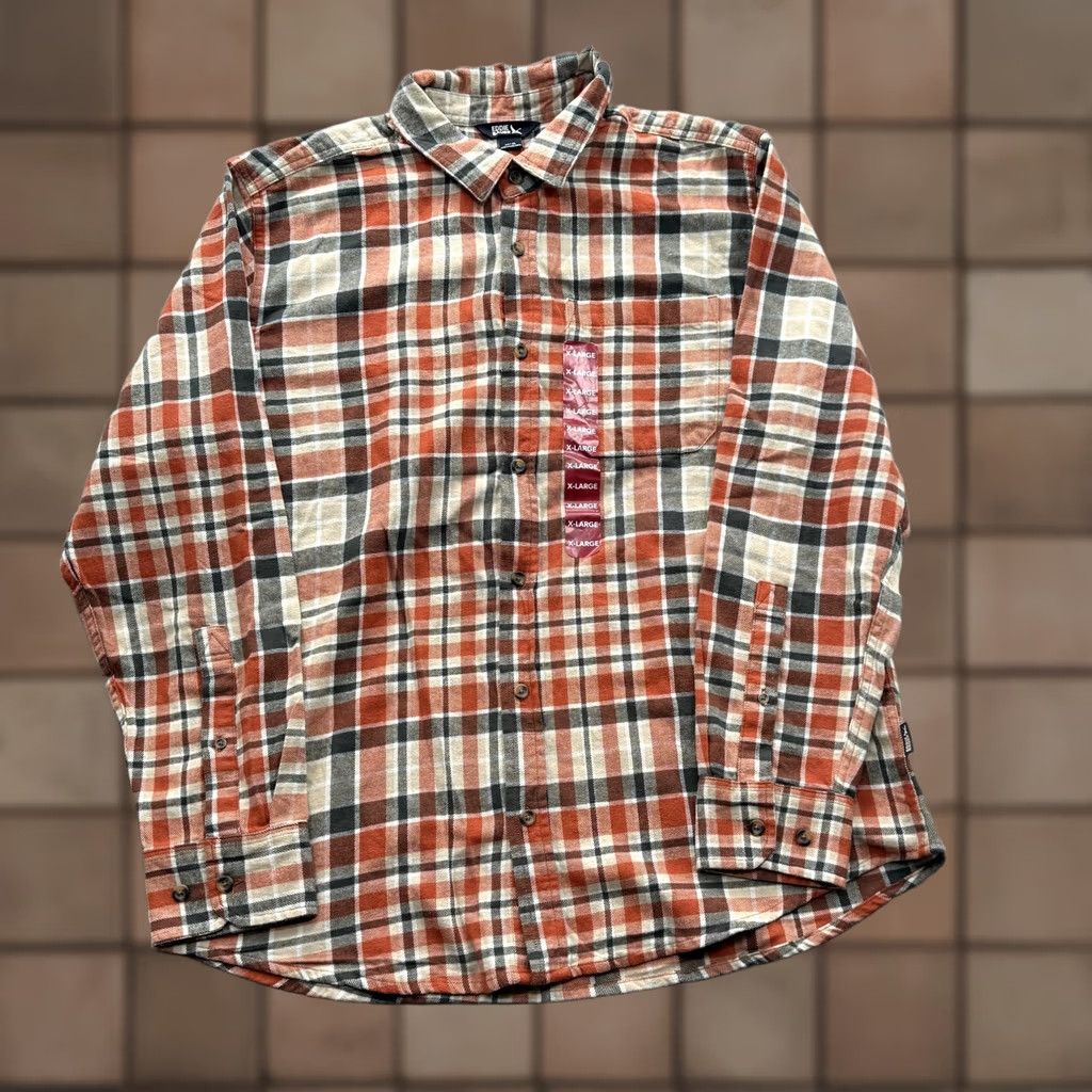 Eddie Bauer Eddie Bauer Shirt Mens XL Orange Clay Plaid Flannel Long Sleeve Button Up Size US XL / EU 56 / 4 - 1 Thumbnail