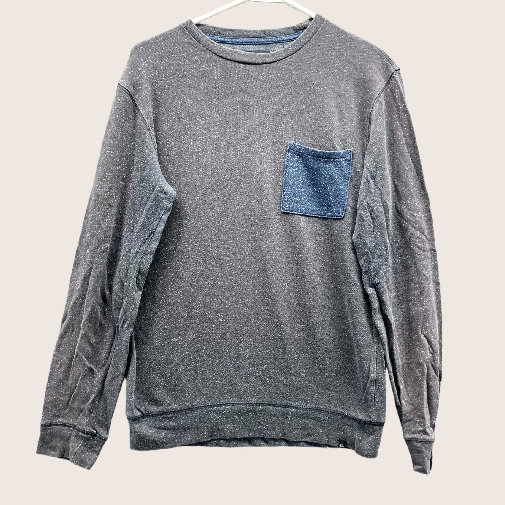 Quiksilver Quiksilver Sweatshirt Mens Small Blue Heather Crewneck Pullover Pocket Cotton Size US S / EU 44-46 / 1 - 1 Thumbnail