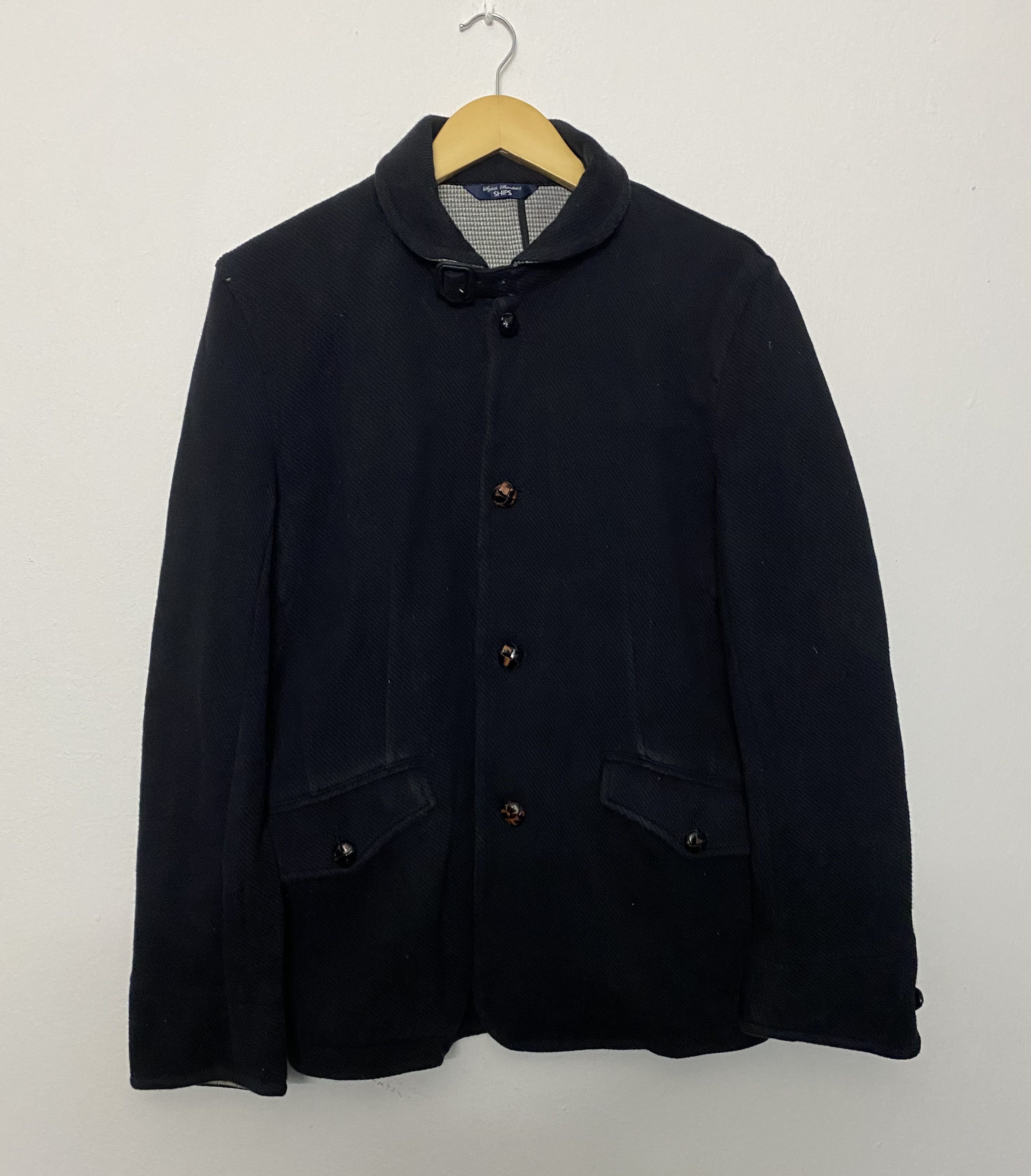 SHIPS SHIPS Jet Blue Japan Standard Shawl Collar Knit Jacket Size US S / EU 44-46 / 1 - 1 Thumbnail