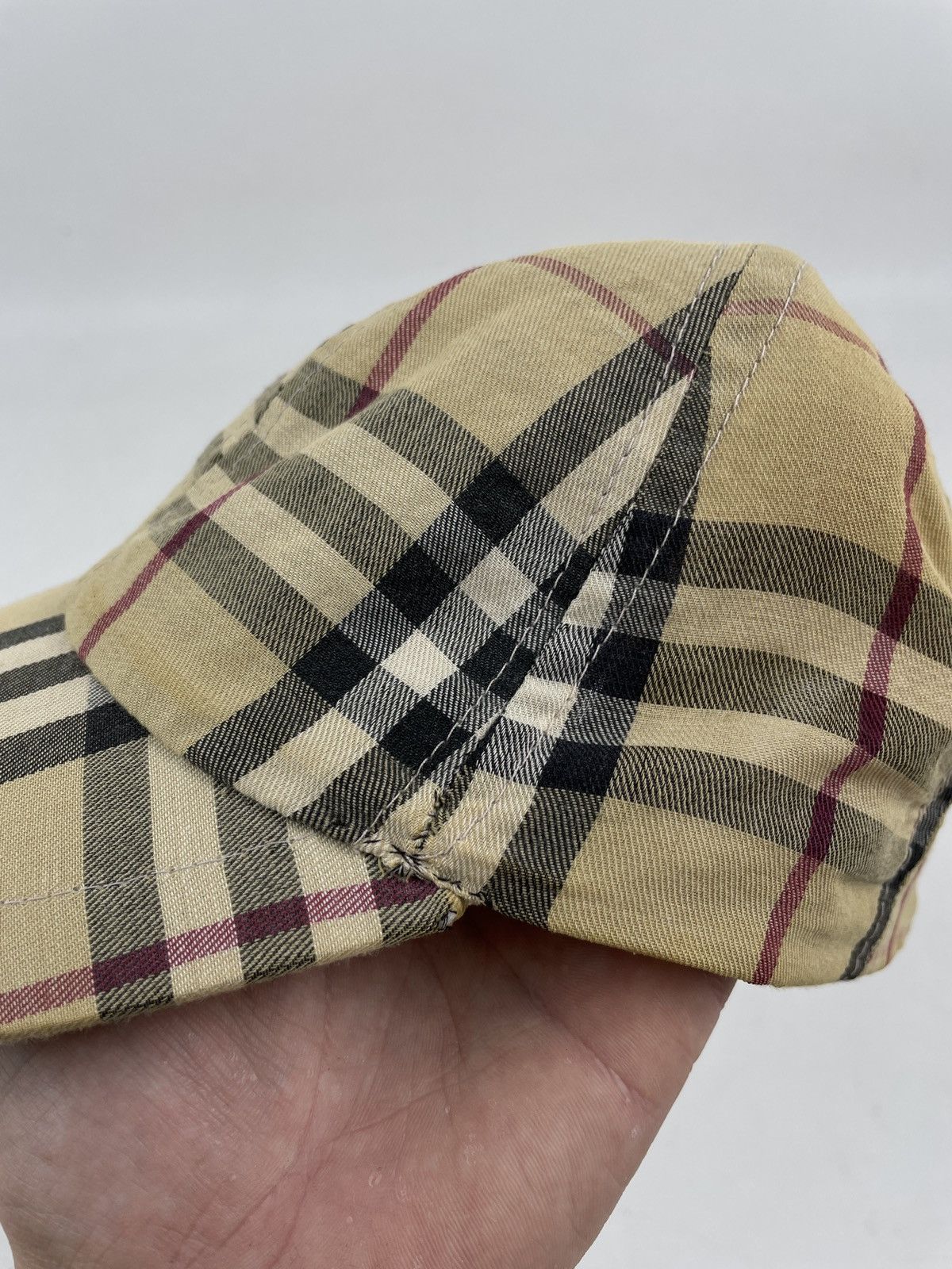 Burberry RARE Nova Check Beige LONDON Bassebal Cap Adjustable Hat M Size ONE SIZE - 18 Thumbnail