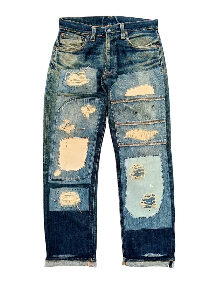 Evisu × Vintage Vintage Evis Selvedge Denim Custom Made Distressed Size US 31 - 2 Thumbnail