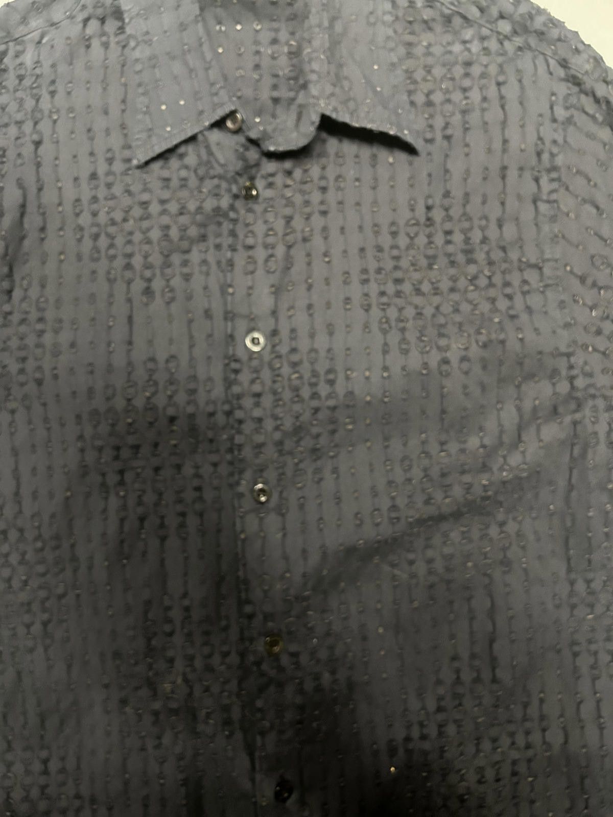 Designer Stylish Black Textured Button-Up Shirt Size US S / EU 44-46 / 1 - 4 Thumbnail