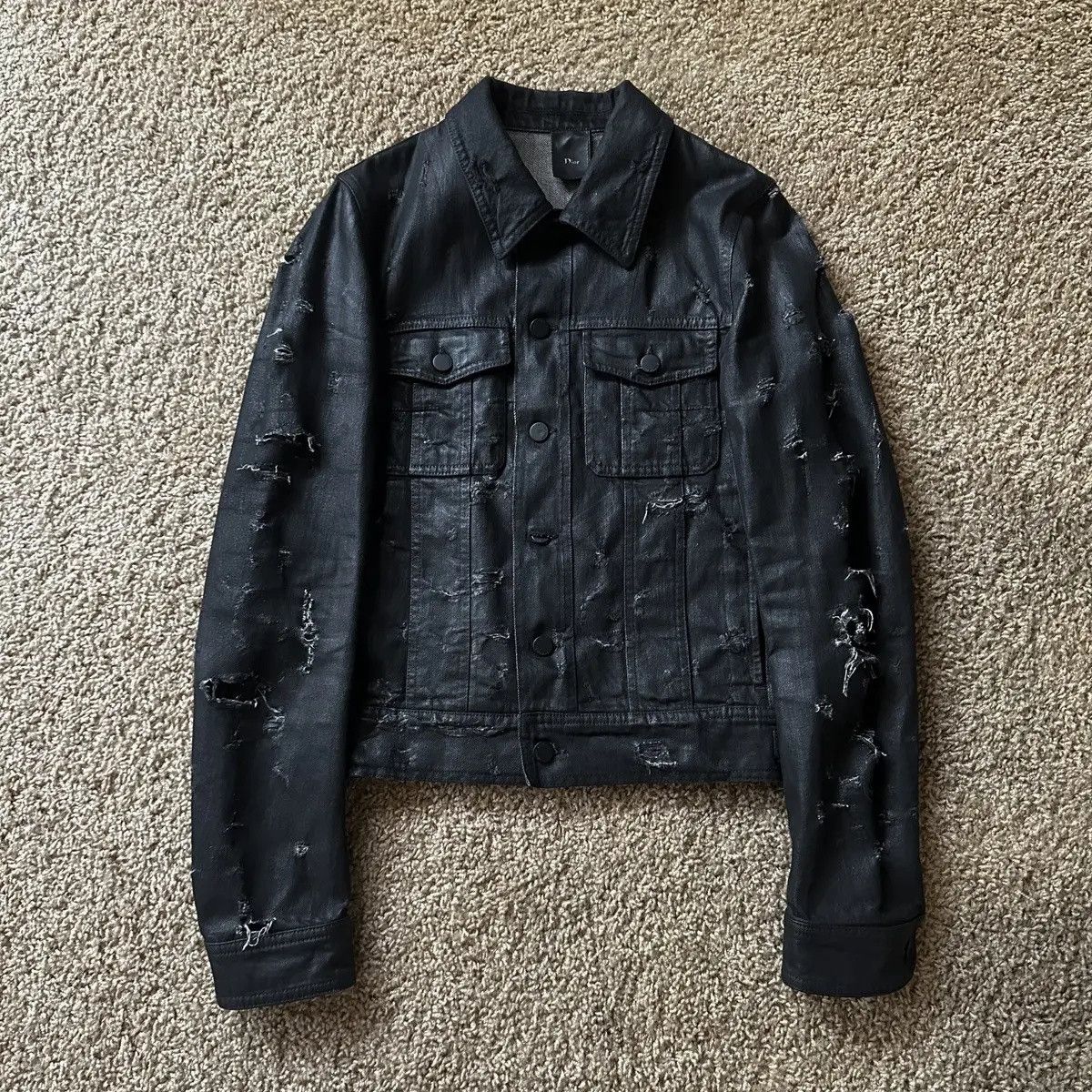 Dior Dior SS04 Strip Denim Jacket Size US S / EU 44-46 / 1 - 1 Thumbnail