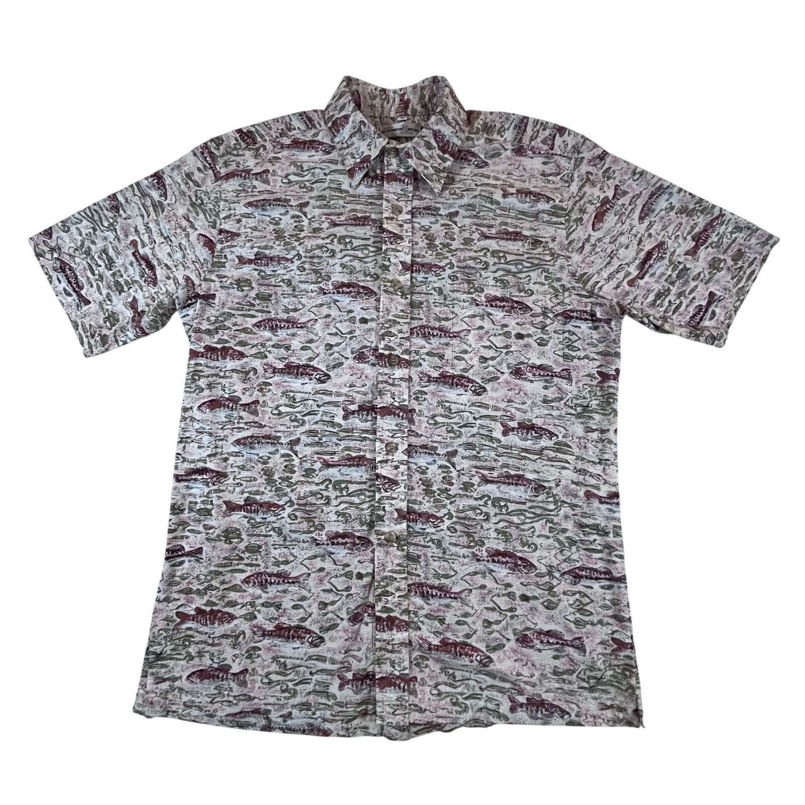 Other Aftco Bluewater Wear Fish Bass Print Pink Shirt Made in USA Size US M / EU 48-50 / 2 - 1 Thumbnail