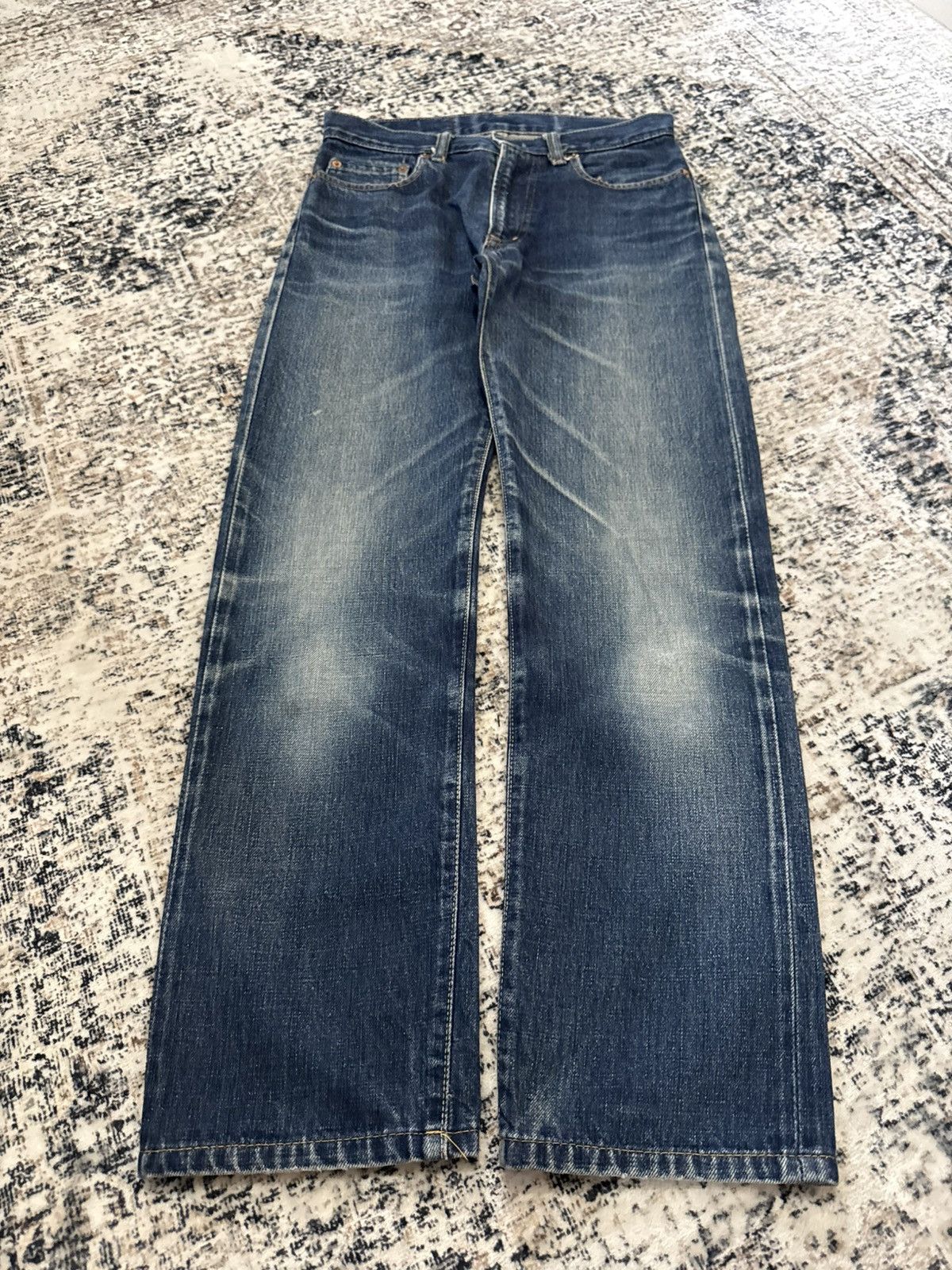 Japanese Brand Blue Blue Japan Indigo Wash Selvedge Redline Jeans Size US 28 / EU 44 - 2 Thumbnail