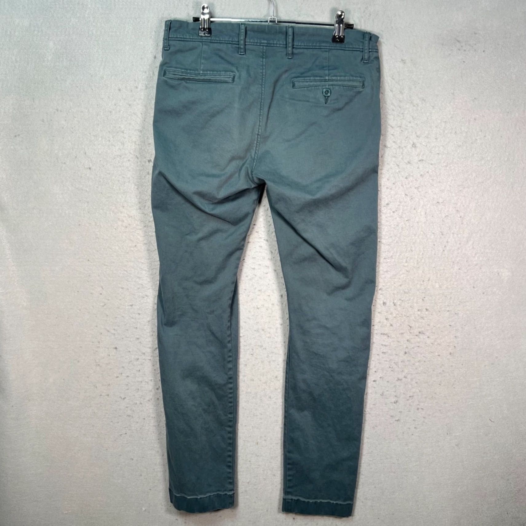 J.Crew J.CREW 484 Slim Fit Green Chino Pants Cotton Blend Mens 29 x 29 Straight Front Slimming Casual Vintage No Size US 29 - 2 Thumbnail