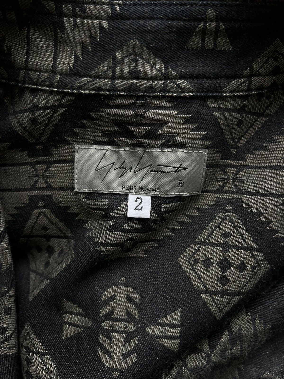 Yohji Yamamoto Pour Homme Left 2 Layerd Pattern Gown Blouse