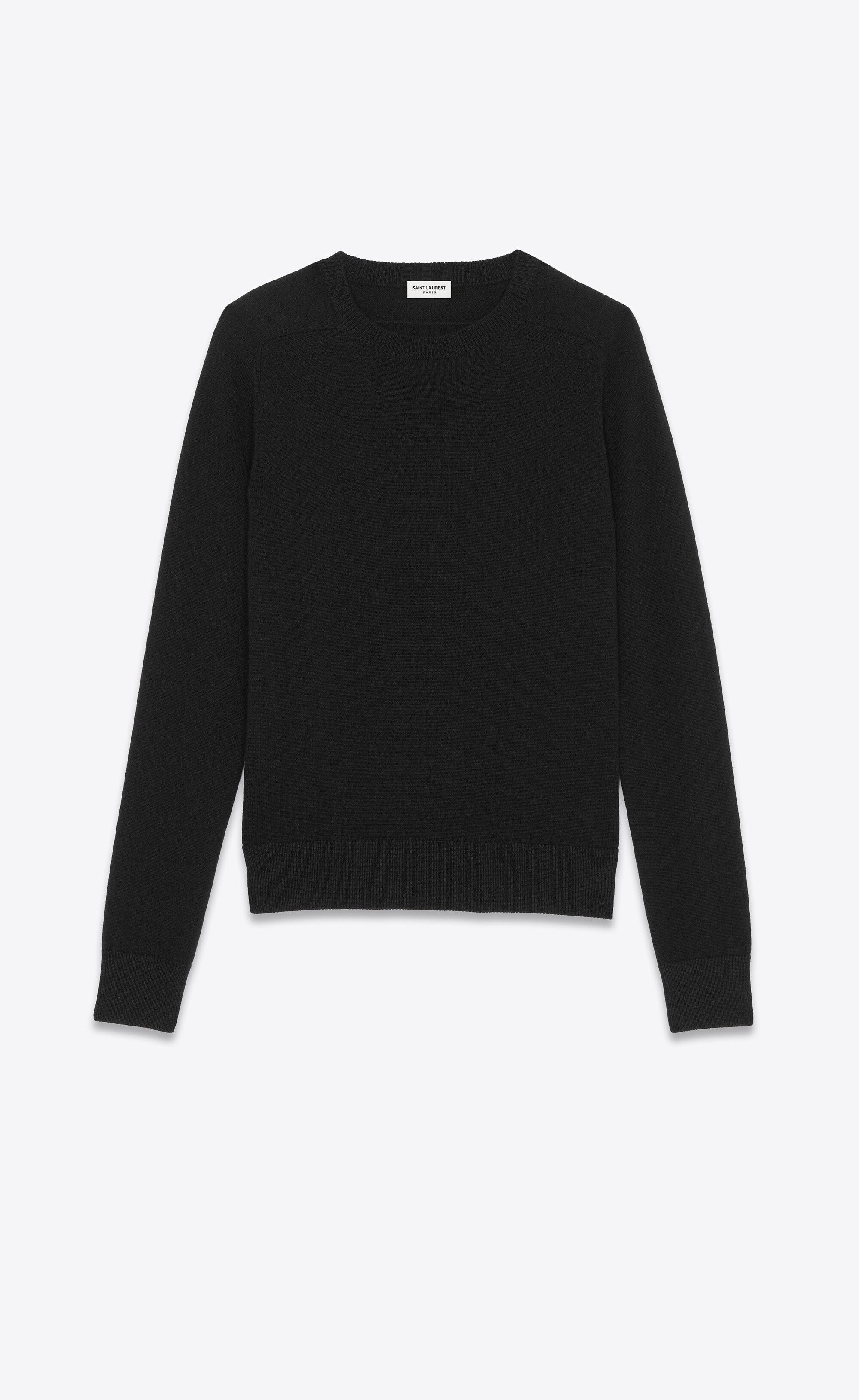 Saint Laurent Paris o1s1wg110425 693298 Cashmere Sweater in Black Size US XL / EU 56 / 4 - 1 Thumbnail