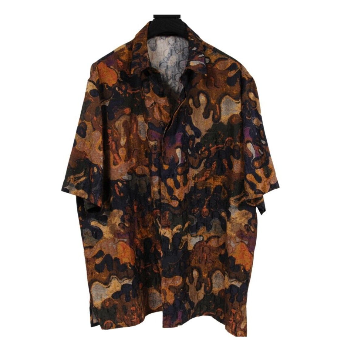 Dior Peter Doig Camo Oblique Button Down Shirt 41 Size US M / EU 48-50 / 2 - 1 Thumbnail