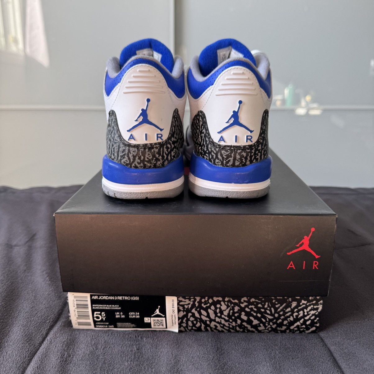 Jordan Brand × Nike Air Jordan 3 Retro “Racer Blue” GS Size US 5.5 / EU 38 - 4 Thumbnail