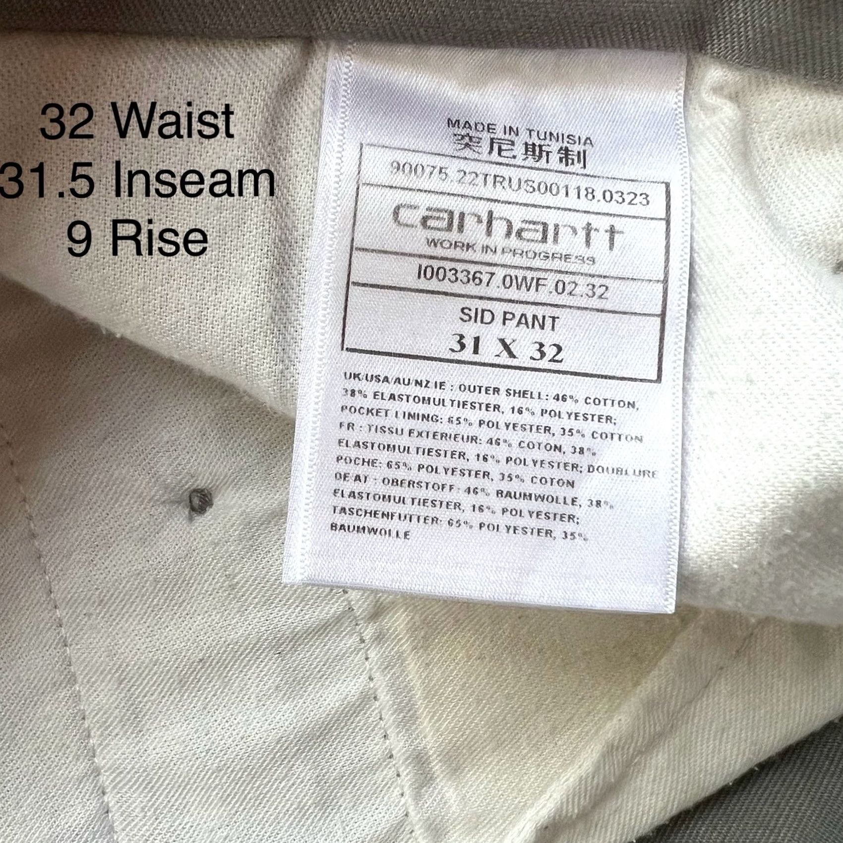 Carhartt Wip Carhartt WIP Sid Pants 32x31.5 Gray Slim Chino Size US 32 / EU 48 - 6 Thumbnail