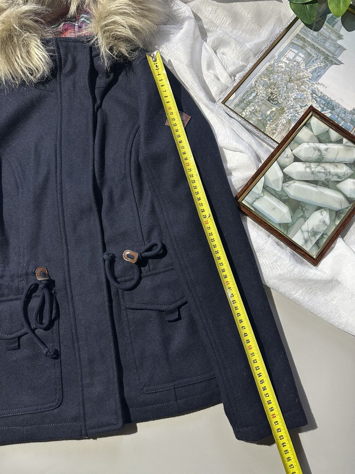 Hollister Hollister Faux Fur Trim Hooded Parka Jacket - Navy Blue - Size S / US 4 / IT 40 - 9 Thumbnail