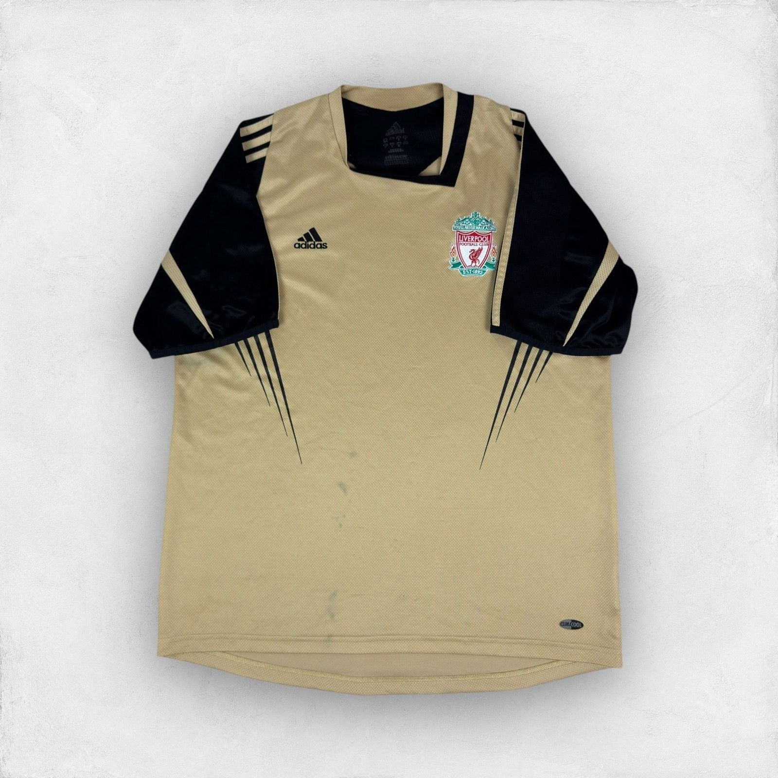 Adidas × Vintage Adidas Climacool Men's Yellow Liverpool F.C. Football Jersey Size US S / EU 44-46 / 1 - 1 Thumbnail