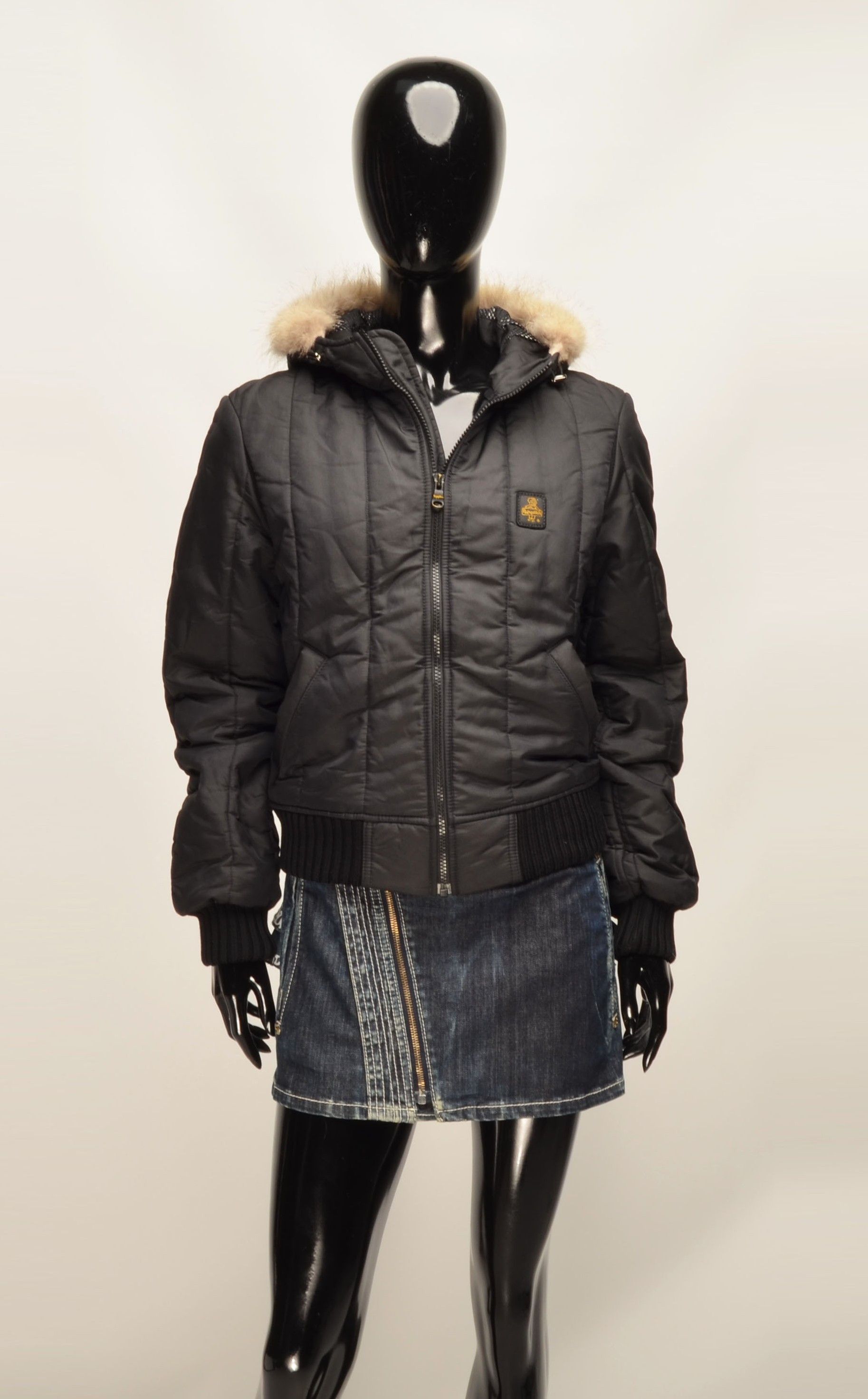 Miss Sixty RefrigiWear by Miss Sixty Y2K Faux Fur Hood Bomber Jacket Size M / US 6-8 / IT 42-44 - 10 Thumbnail