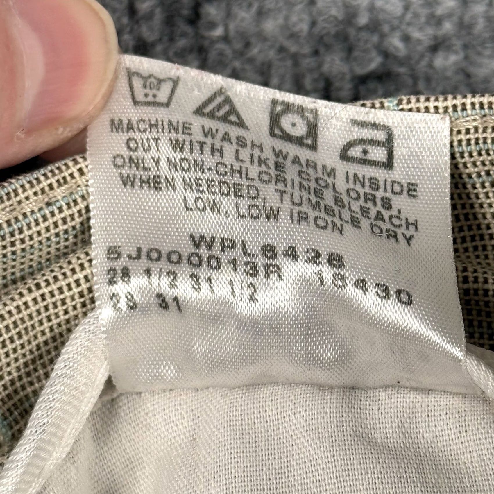 Lee Lee Womens Pants 6 Beige Striped Straight Leg Khakis Office Casual Regular Rise 11in Inseam 30in Size 28" / US 6 / IT 42 - 6 Thumbnail