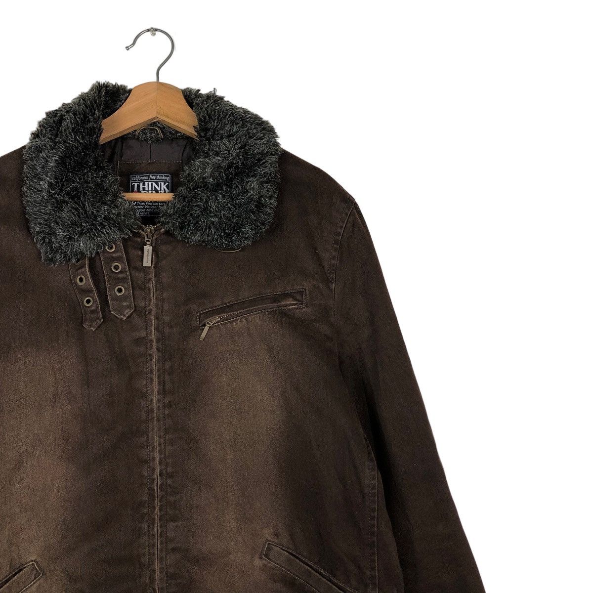Japanese Brand 🔥Vintage Biker Jacket Think Pink Mink Fur Collar Size US L / EU 52-54 / 3 - 6 Thumbnail
