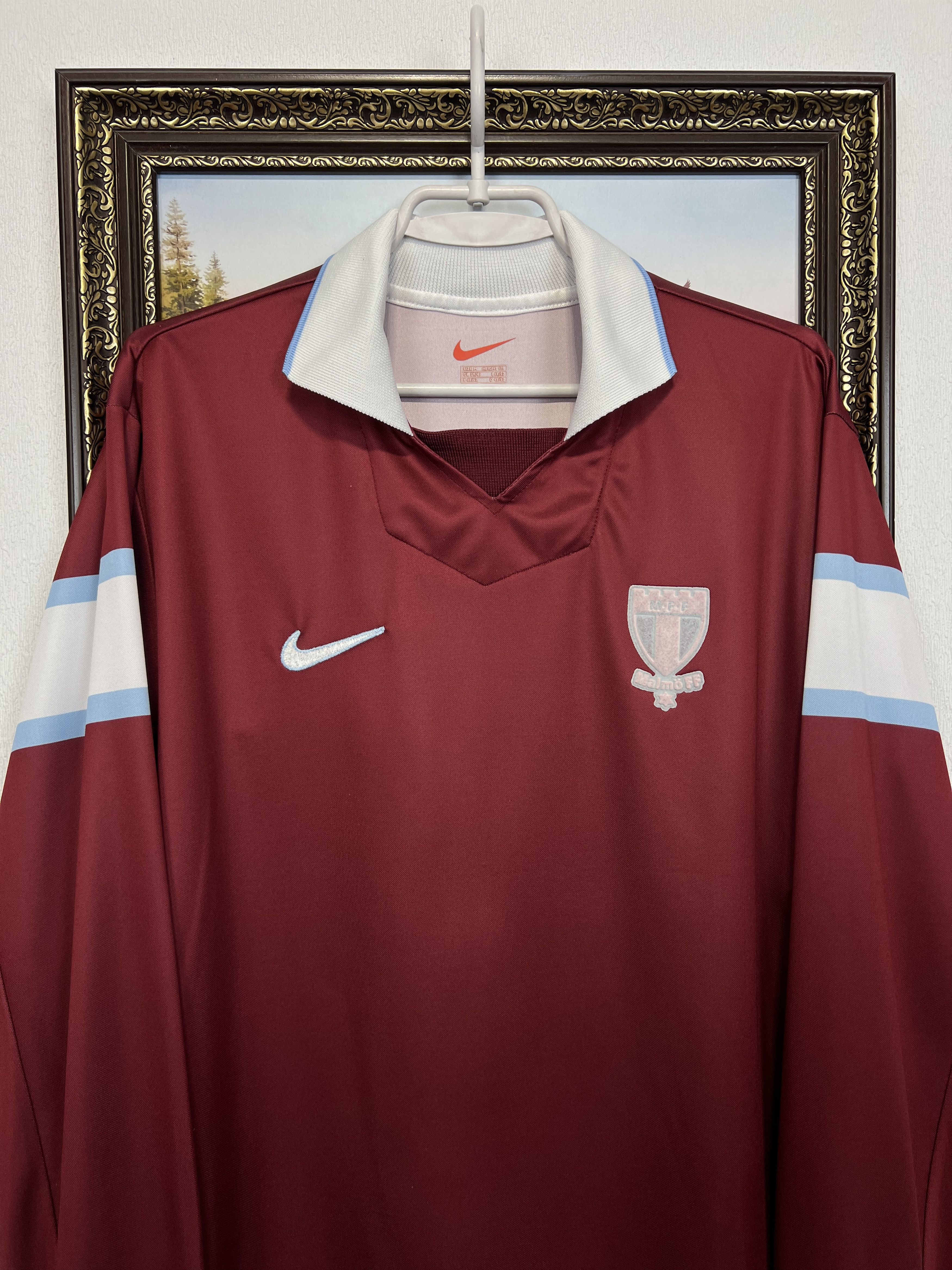 Nike Malmo Away football shirt Soccer Long Sleeve Jersey Trikot Size US M / EU 48-50 / 2 - 2 Thumbnail