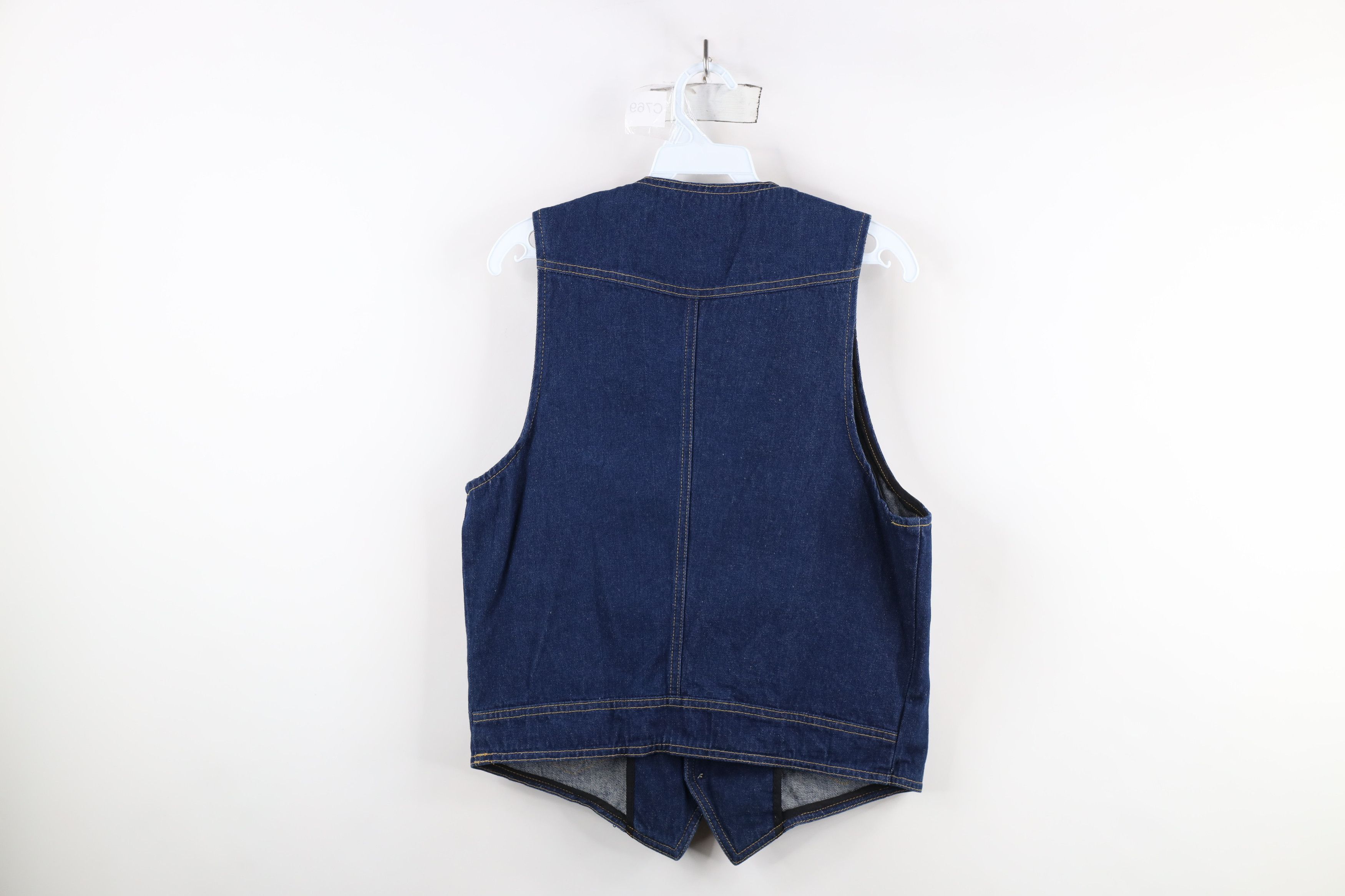 Lee × Vintage Vintage 60s 70s Lee Cowboy Denim Jean Vest Jacket Blue USA Size US L / EU 52-54 / 3 - 12 Thumbnail