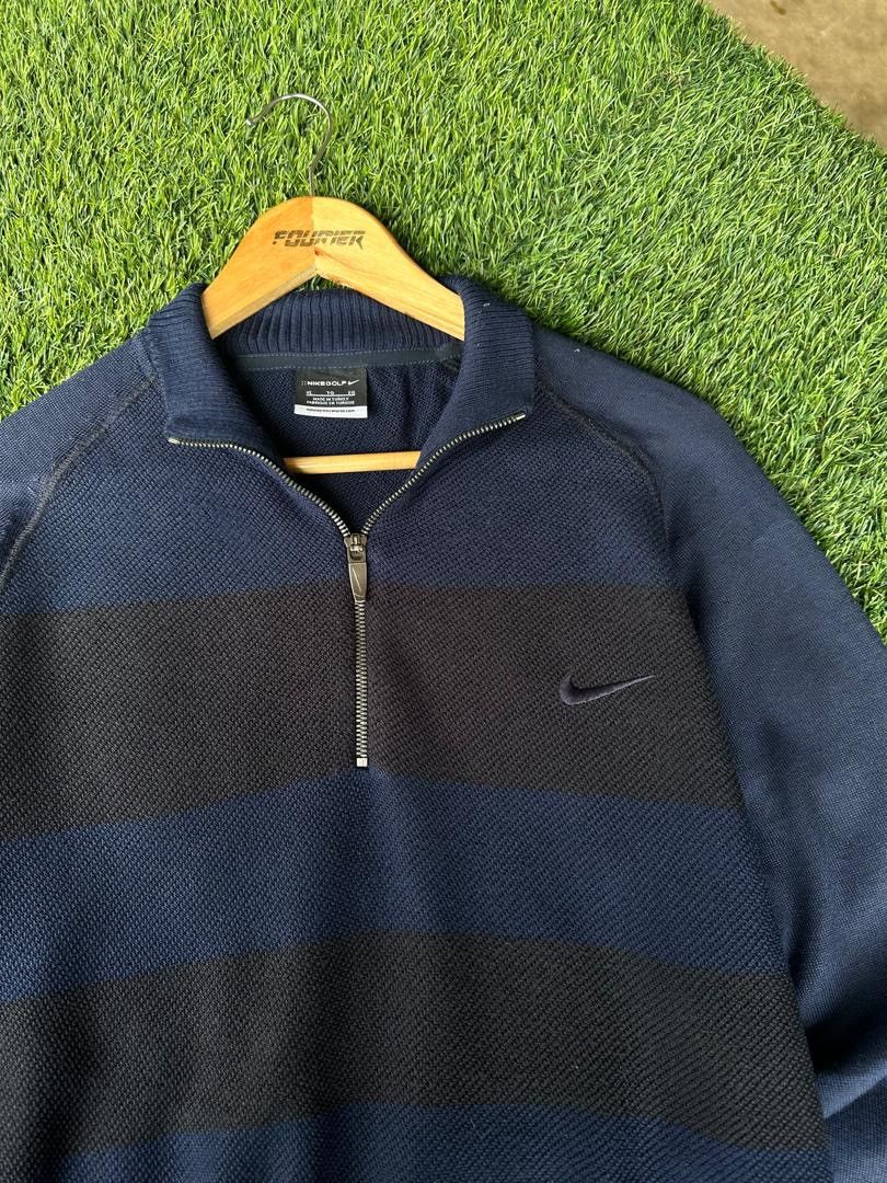 Designer × Nike NIKE GOLF STRIPE KNIT HALFZIPPER Size US XL / EU 56 / 4 - 2 Thumbnail