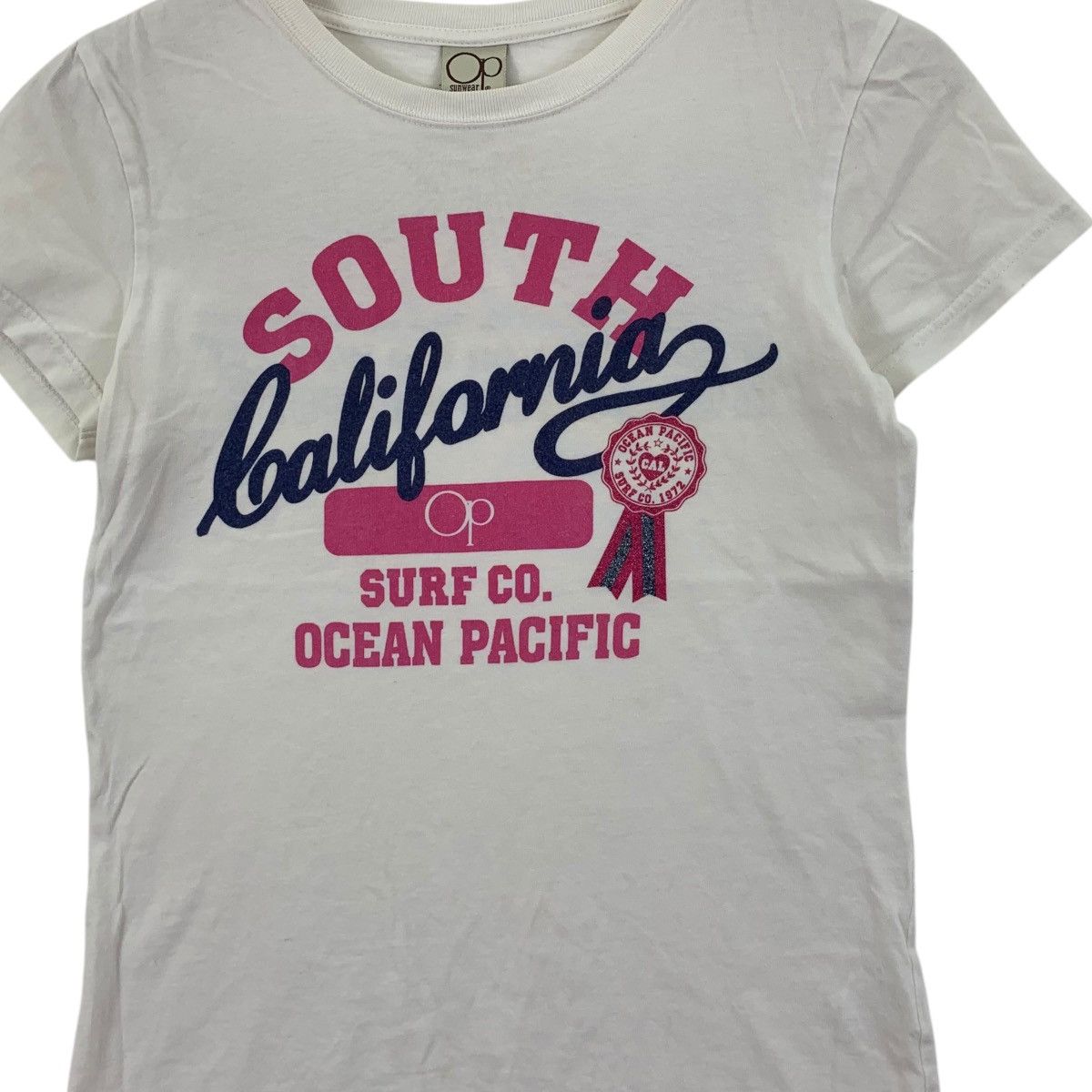 Ocean Pacific OCEAN PACIFIC OP South California Surf Tee Shirt Top Size XS / US 0-2 / IT 36-38 - 3 Thumbnail