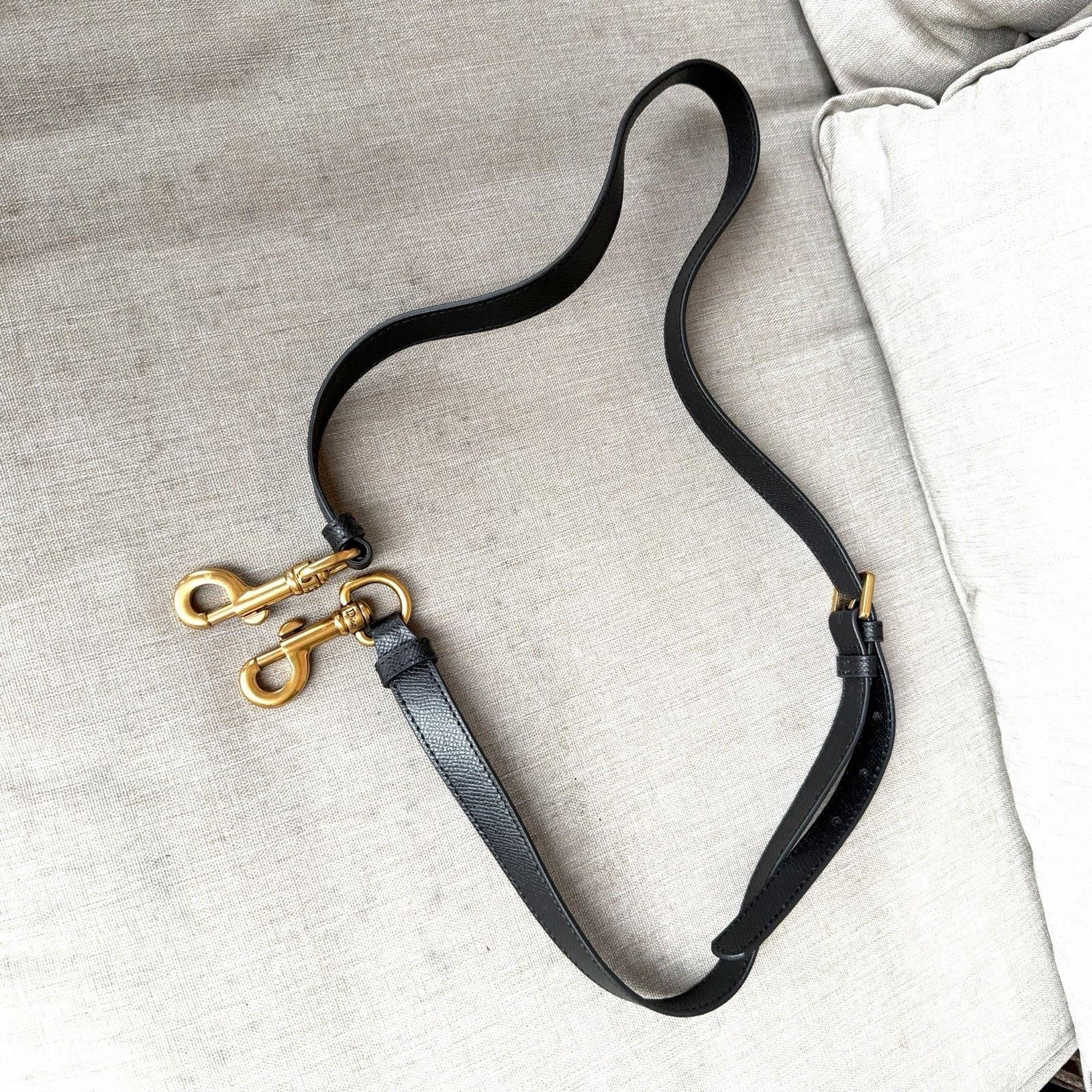 Dior Dior Leather Shoulder Bag Strap Black Size ONE SIZE - 1 Thumbnail