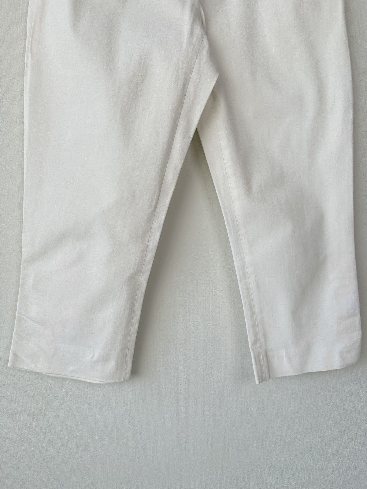 Loro Piana LORO PIANA White Cotton Capri Trousers Women’s size 44 Size 30" / US 8 / IT 44 - 4 Thumbnail