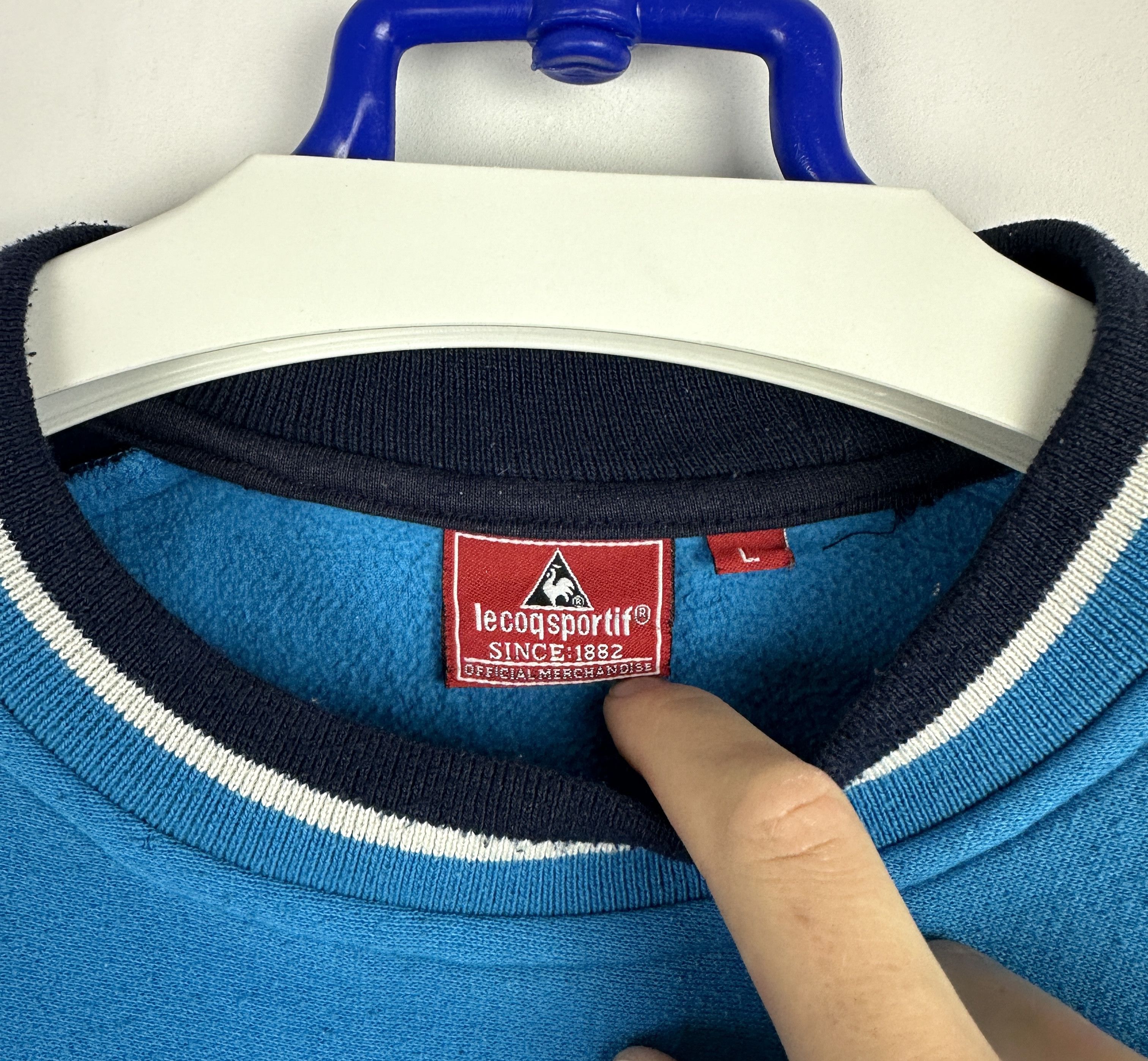 Le Coq Sportif Vintage Le Coq Sportif Manchester City football sweatshirt Size US L / EU 52-54 / 3 - 6 Thumbnail