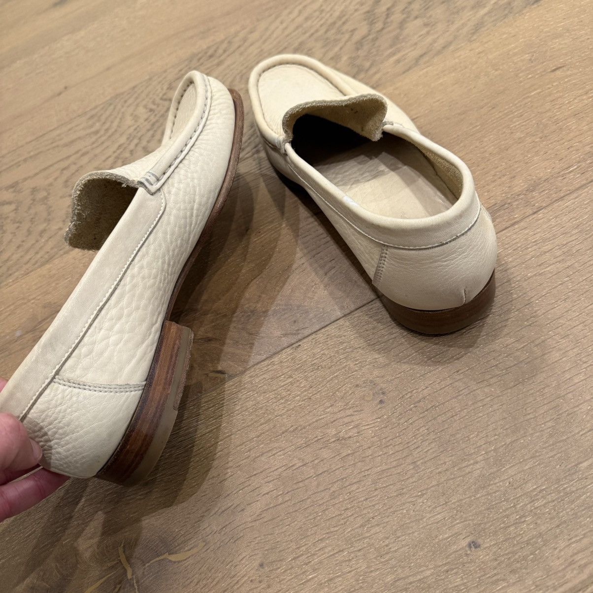 Paul Smith Vintage Paul Smith Cream Leather Loafers Size US 9.5 / EU 42-43 - 6 Thumbnail