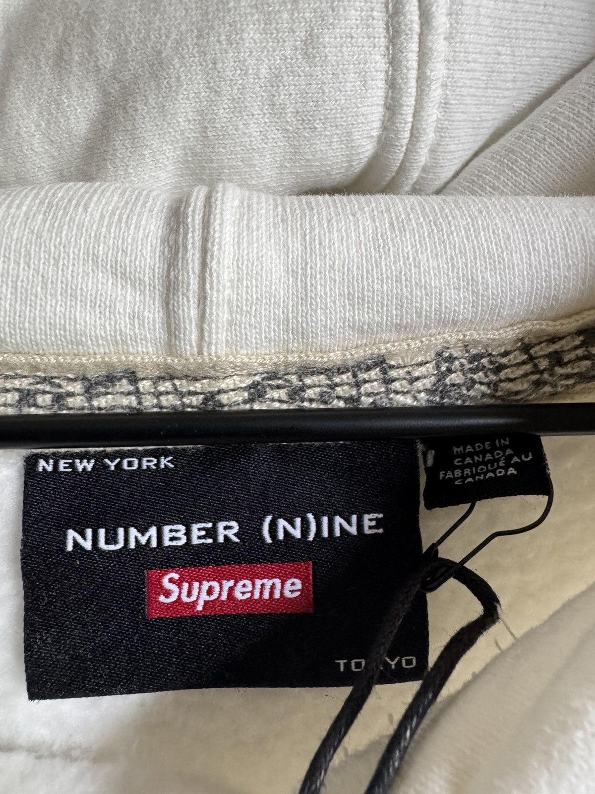 Number (N)ine × Supreme Supreme Number (N)ine Hoodie White Size US XL / EU 56 / 4 - 6 Thumbnail