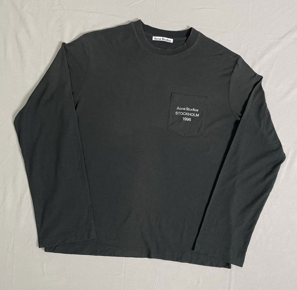 Acne Studios Acne Studios 25FW Chest Logo Print Long Sleeve T-shirt Size US XS / EU 42 / 0 - 5 Thumbnail