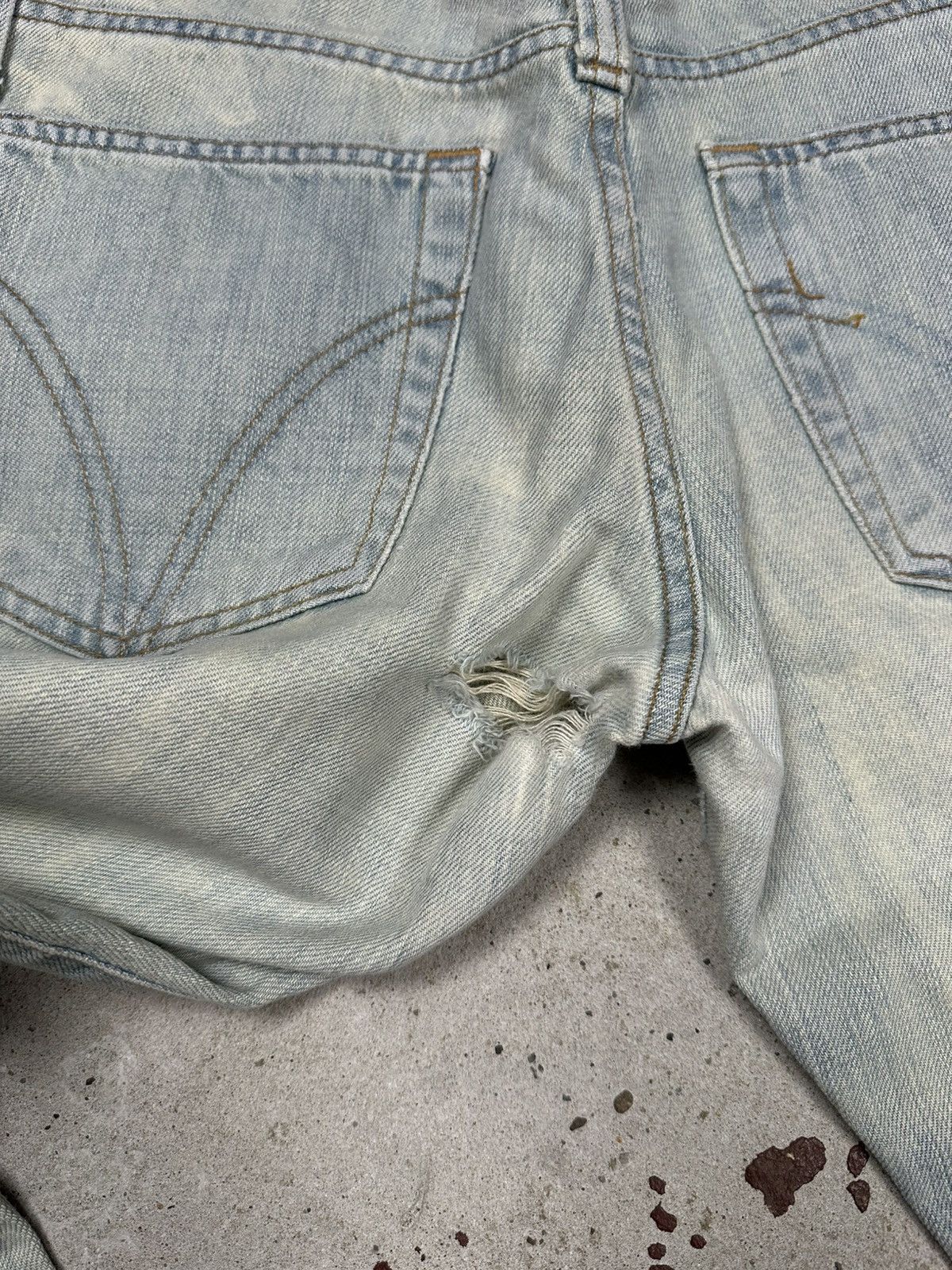 Dolce & Gabbana Vintage 2000s Dolce & Gabbana Flare Distressed Denim Pants Size 32" / US 10 / IT 46 - 20 Thumbnail