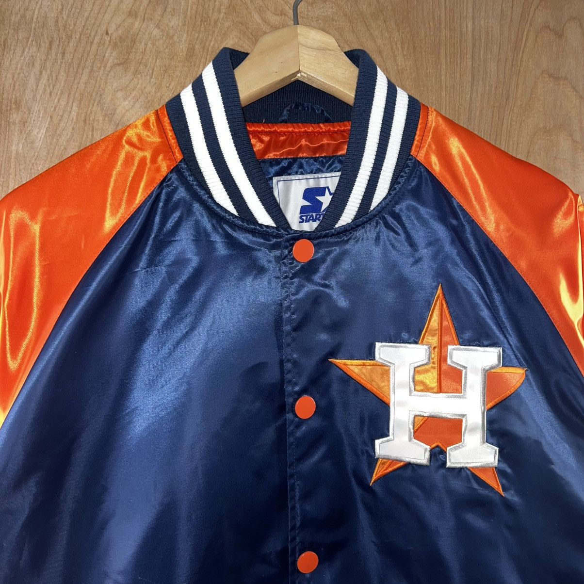 Starter MEN’S STARTER MLB HOUSTON ASTROS LOGO SATIN BOMBER JACKET Size US L / EU 52-54 / 3 - 2 Thumbnail