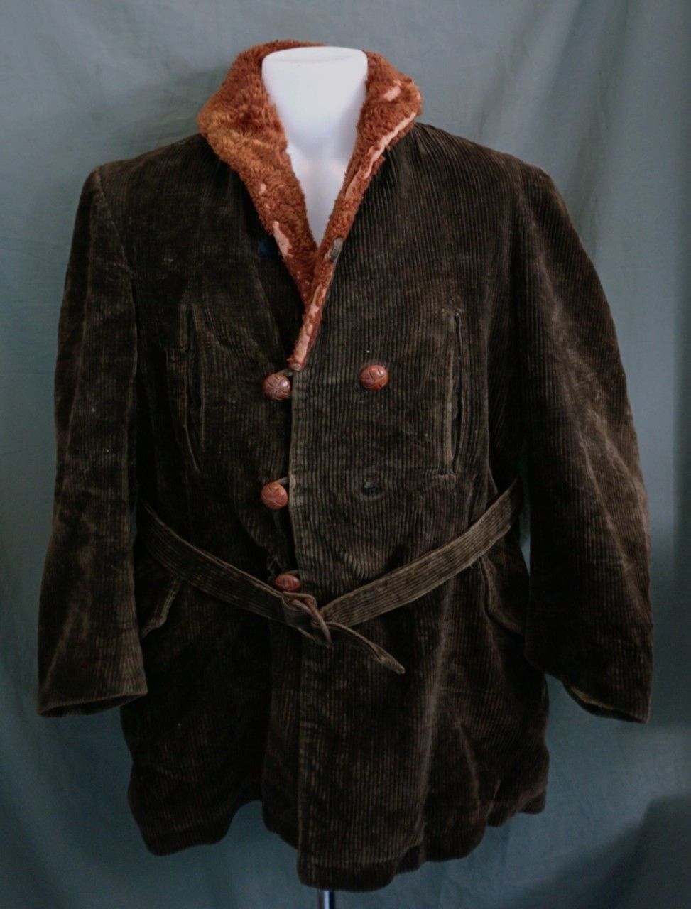 Mackintosh Vintage 60s Black Corduroy Double Breast Mackinic Coat. Size US XL / EU 56 / 4 - 1 Thumbnail