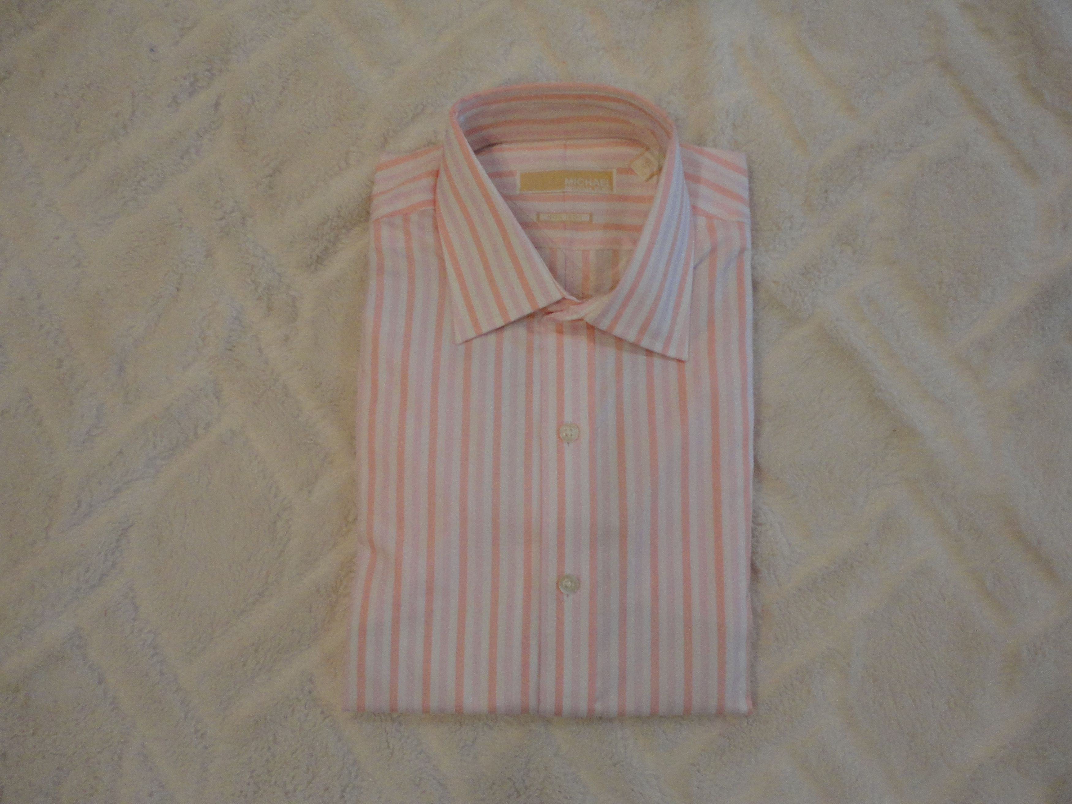 シャツ MICHAEL KORS Men Long Tops CS4400H4YT 663 Pink Linen Shirt | Michael Kors [US]