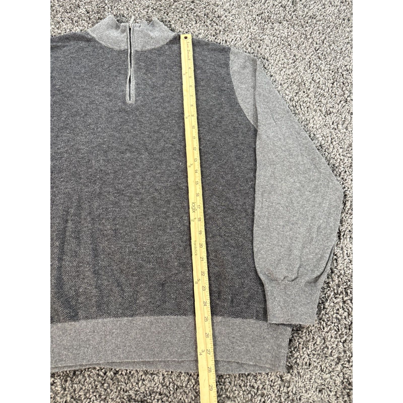 Brooks Brothers Brooks Brothers Sweater Pullover 2XL Mock Neck 1/4 Zip Gray Cashmere Cotton Knit Mens XXL Size US XXL / EU 58 / 5 - 2 Thumbnail