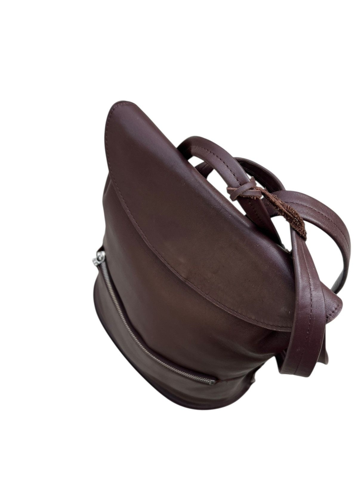 Leather Vintage Yohji Yamamoto Y’saccs Patina Leather Backpack Bag Size ONE SIZE - 18 Thumbnail