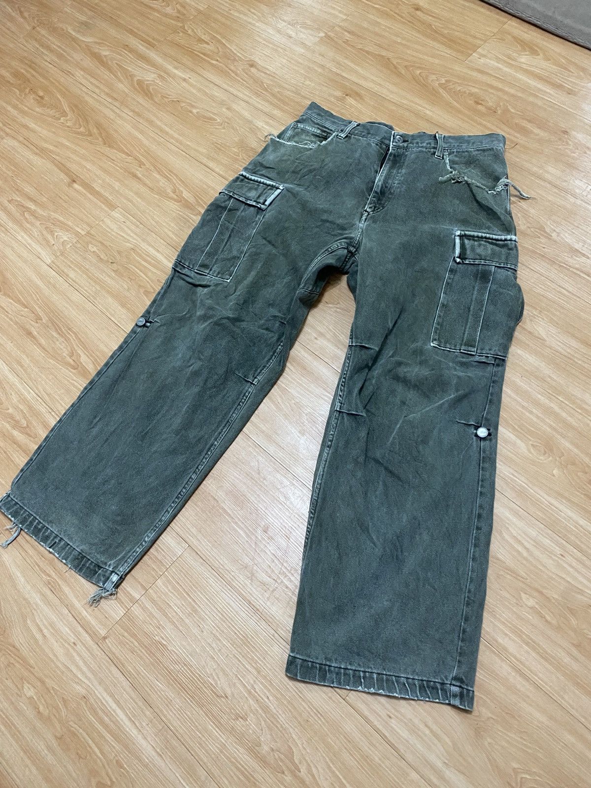 Japanese Brand × Vintage Rarely vintage back channel denim cargo baggy style Size US 34 / EU 50 - 3 Thumbnail