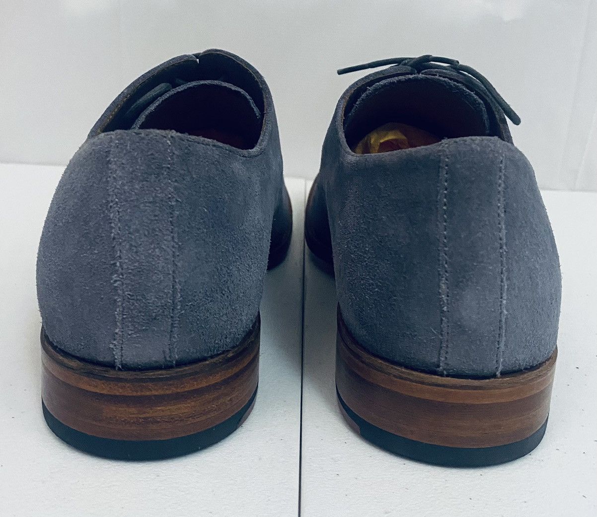 Grenson Grenson 🏴󠁧󠁢󠁥󠁮󠁧󠁿 Blue Suede Leather Burnished Finnegan Derby 10 NIB Size US 10 / EU 43 - 8 Thumbnail