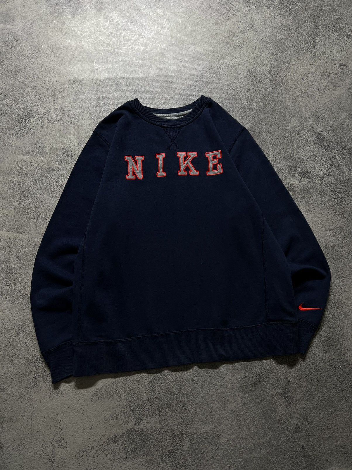 Nike × Vintage Vintage Y2k Nike 💙 Spell Out Big Logo Sweatshirts 00’s Size US XS / EU 42 / 0 - 5 Thumbnail