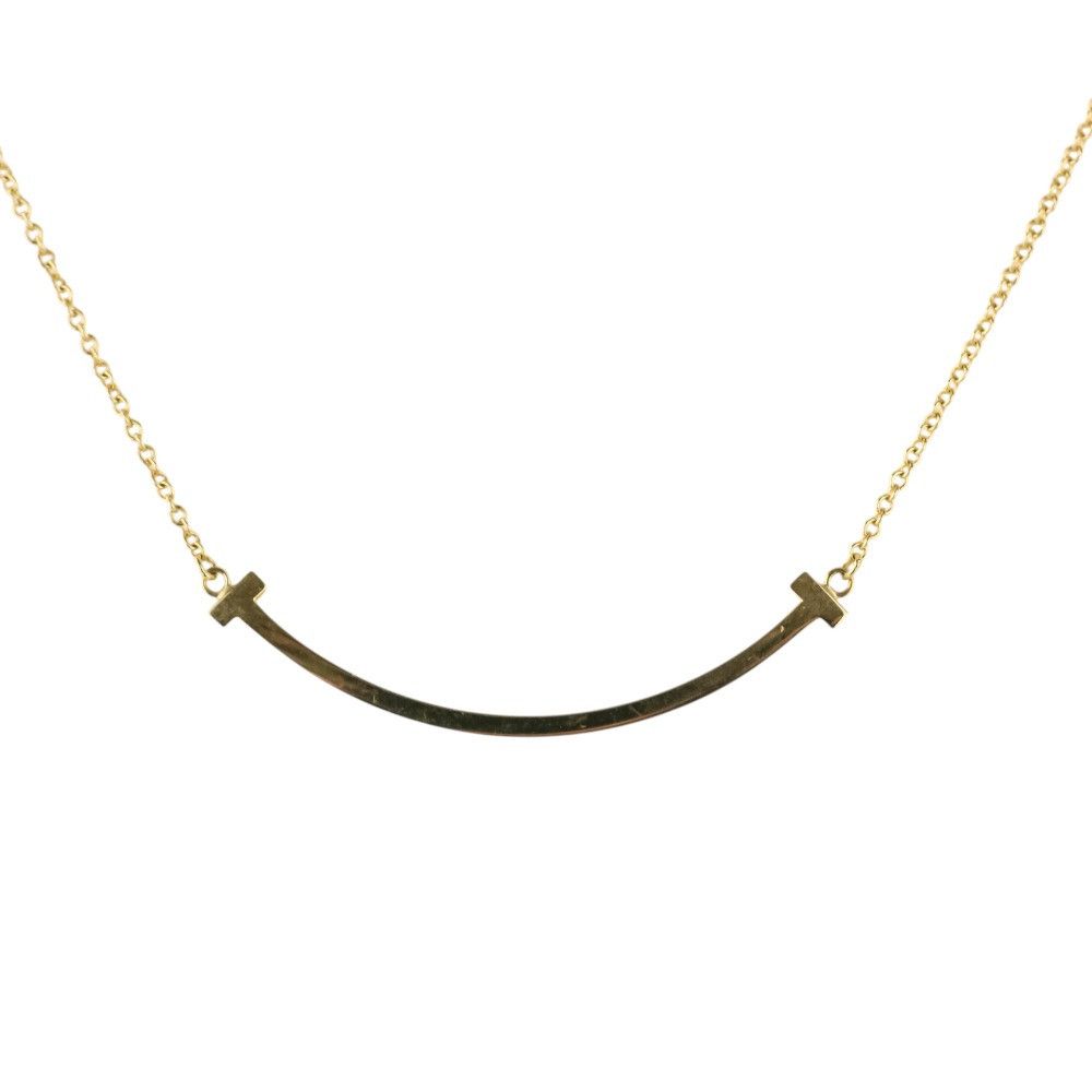 Tiffany & Co. Tiffany & Co. Tiffany&Co T Smile Small Au750 Necklace Precious Metal Necklace DUTY FREE for USA Size ONE SIZE - 1 Thumbnail