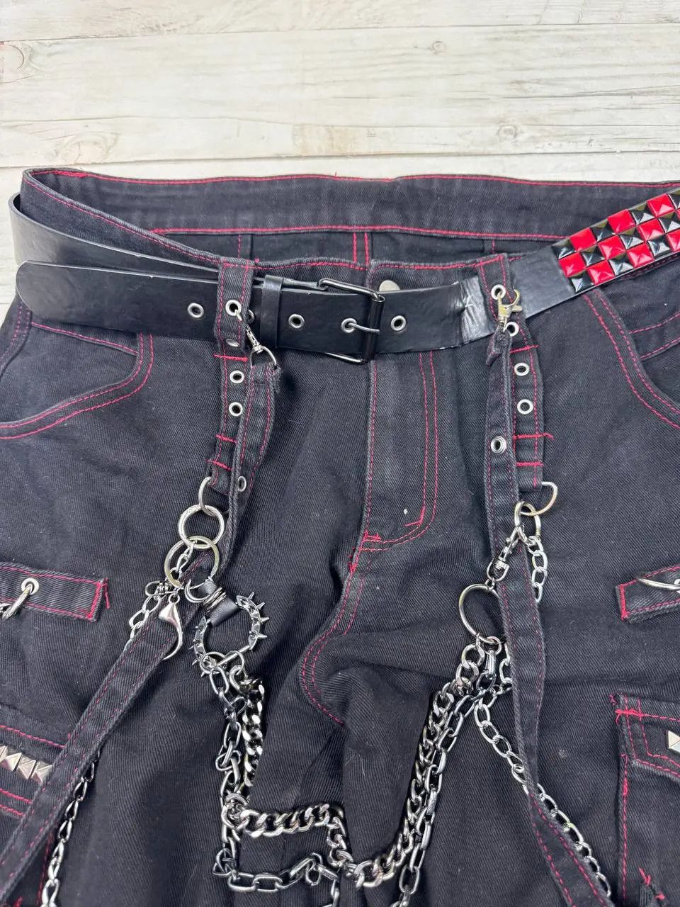 Vintage Romwe Skull Baggy Pants Y2K Size US 32 / EU 48 - 10 Thumbnail