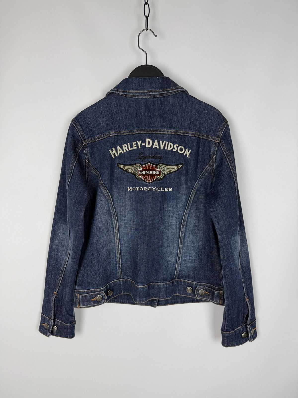 Harley Davidson Y2K Harley Davidson Logo Embroidery Denim Jacket Size M / US 6-8 / IT 42-44 - 7 Thumbnail